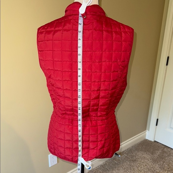 Olsen Europe Quilted Vest Red Sporty Design Classy Women's Size 10 - Picture 13 of 16